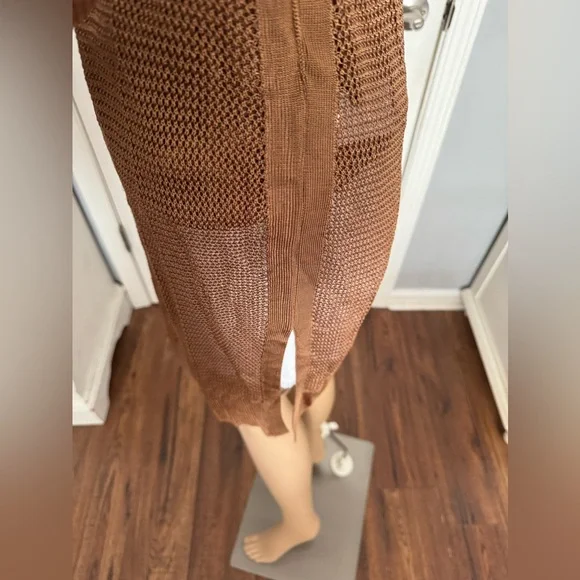 NWT White House Black Market Crochet Belted Coverup Size XS - Picture 5 of 12